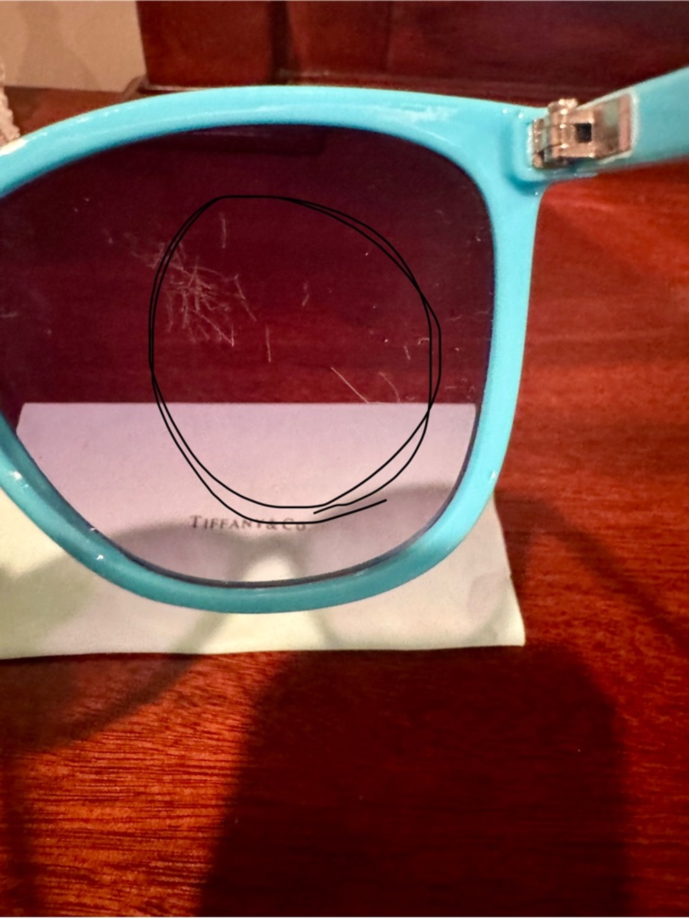 Tiffany & Co. Two-Tone Cat Eye Sunglasses in Tiffany Blue and Black - Picture 6 of 6